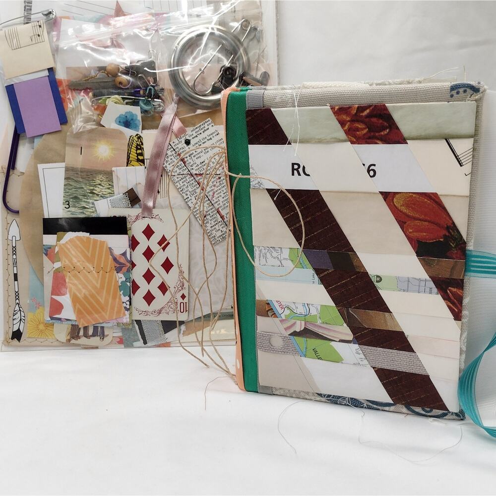 Eclectic Junk Journal 16, Handmade Recycled Journal, Mixed Media Journal